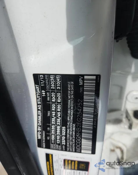 2014 Mercedes-Benz Glk 350 из США, поврежденный, VIN WDCGG5HB2EG254752